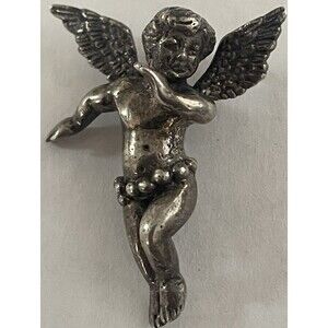 Dabbing Angel 925 Sterling Silver Pendant Vintage